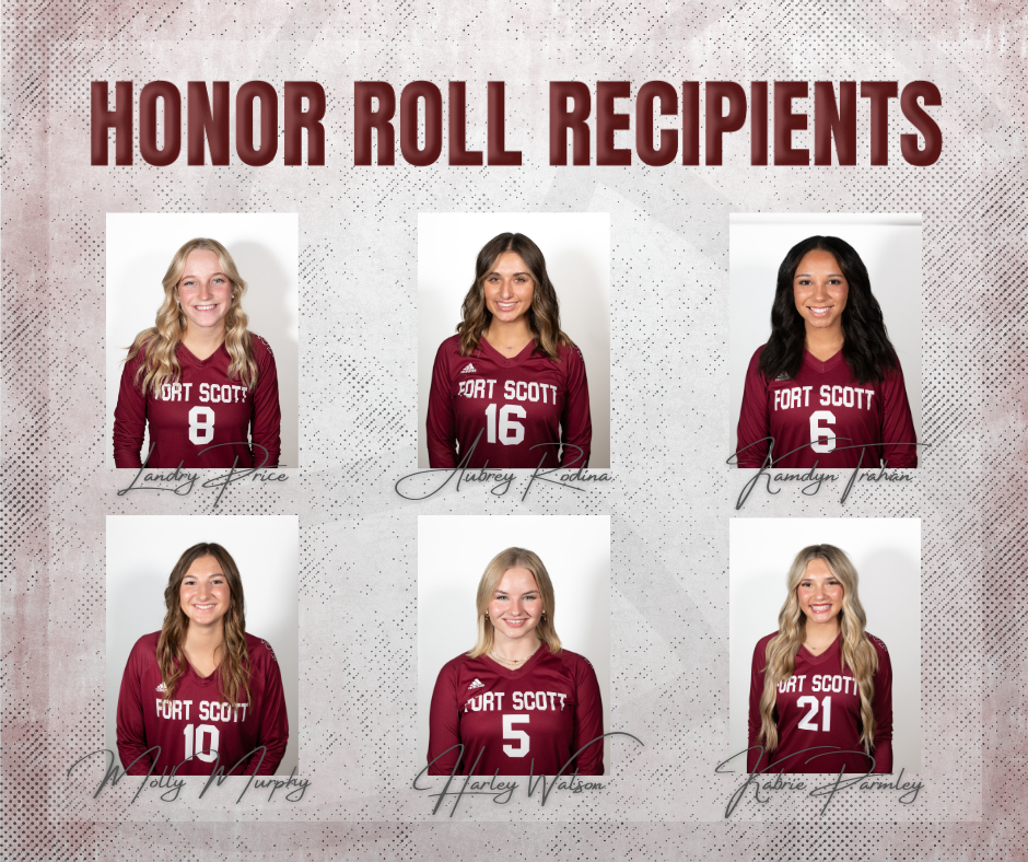 Fort Scott Community College Volleyball Athletes Receive Honor Roll Awards